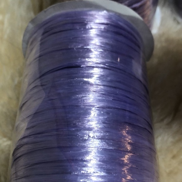 4 100 yard spools of lavender raffia - Picture 3 of 4